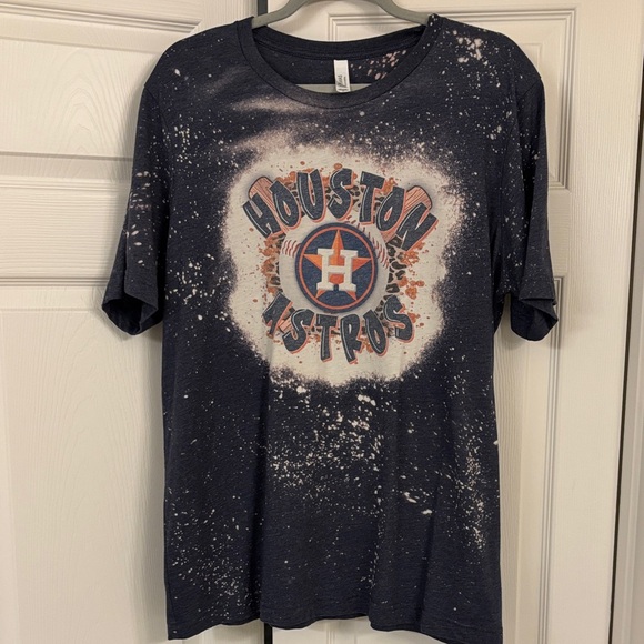Bella Canvas Navy Houston Astros Short Sleeve Tee - Picture 1 of 1
